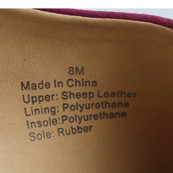 Gibson Latimer Viollette Raspberry Suede Leather Slip-on Open Toe Cutout Pump - Picture 9 of 9